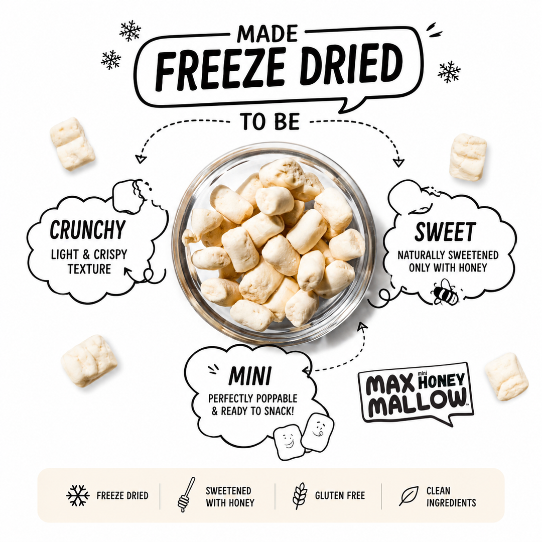 Freeze Dried Vanilla Mini Honey Marshmallows
