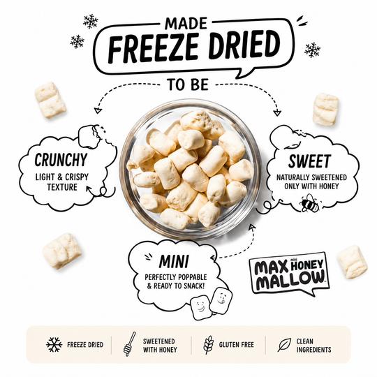 Freeze Dried Vanilla Mini Honey Marshmallows