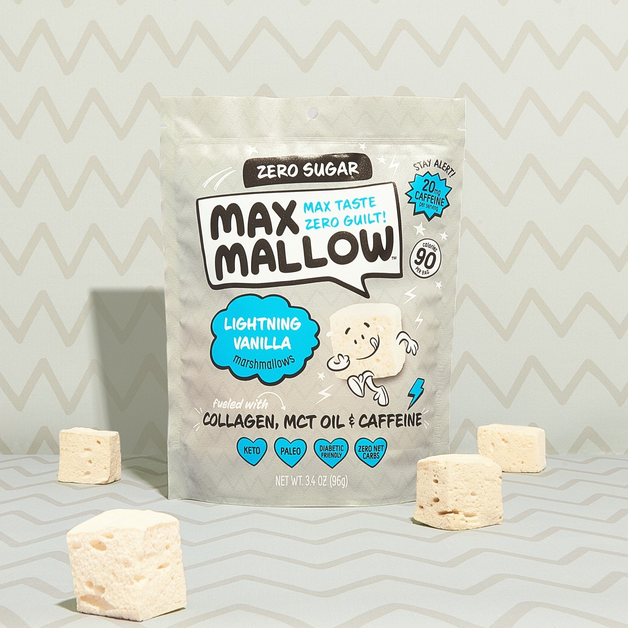 Caffeinated Lightning Vanilla Sugar-Free Marshmallow - Max Sweets